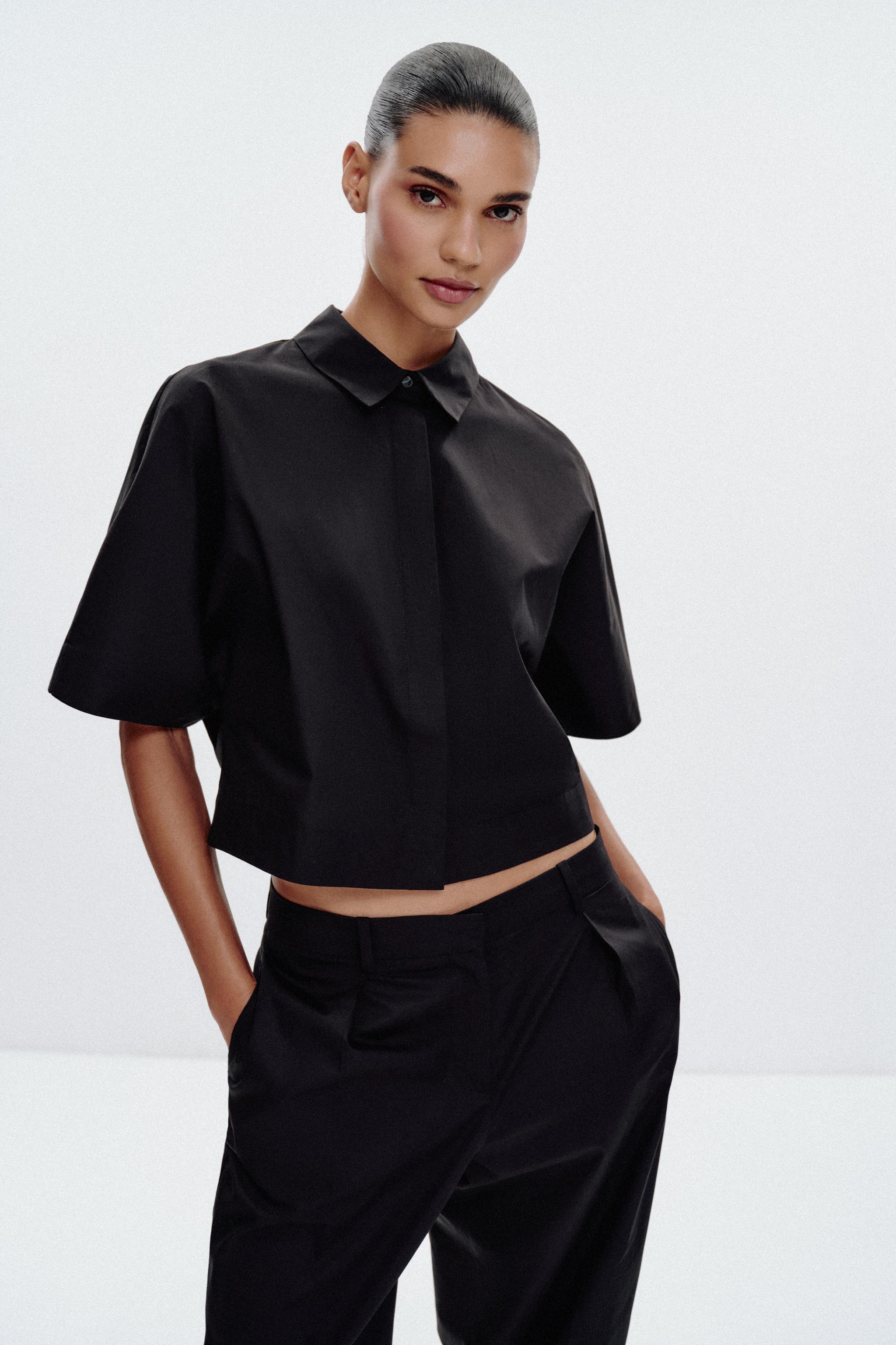 WIDE SLEEVE POPLIN SHIRT